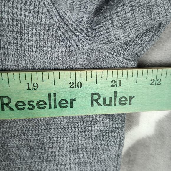 Banana Republic Sweater Mens XLT Gray Italian Merino Wool Henley Long Sleeve - Picture 5 of 8